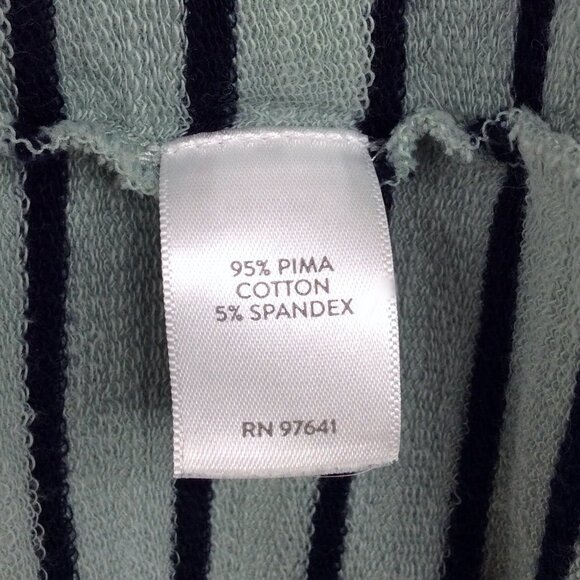 J Jill Pima Cotton Pullover Dress Womens Size Small Seafoam Striped Pockets - Picture 11 of 11